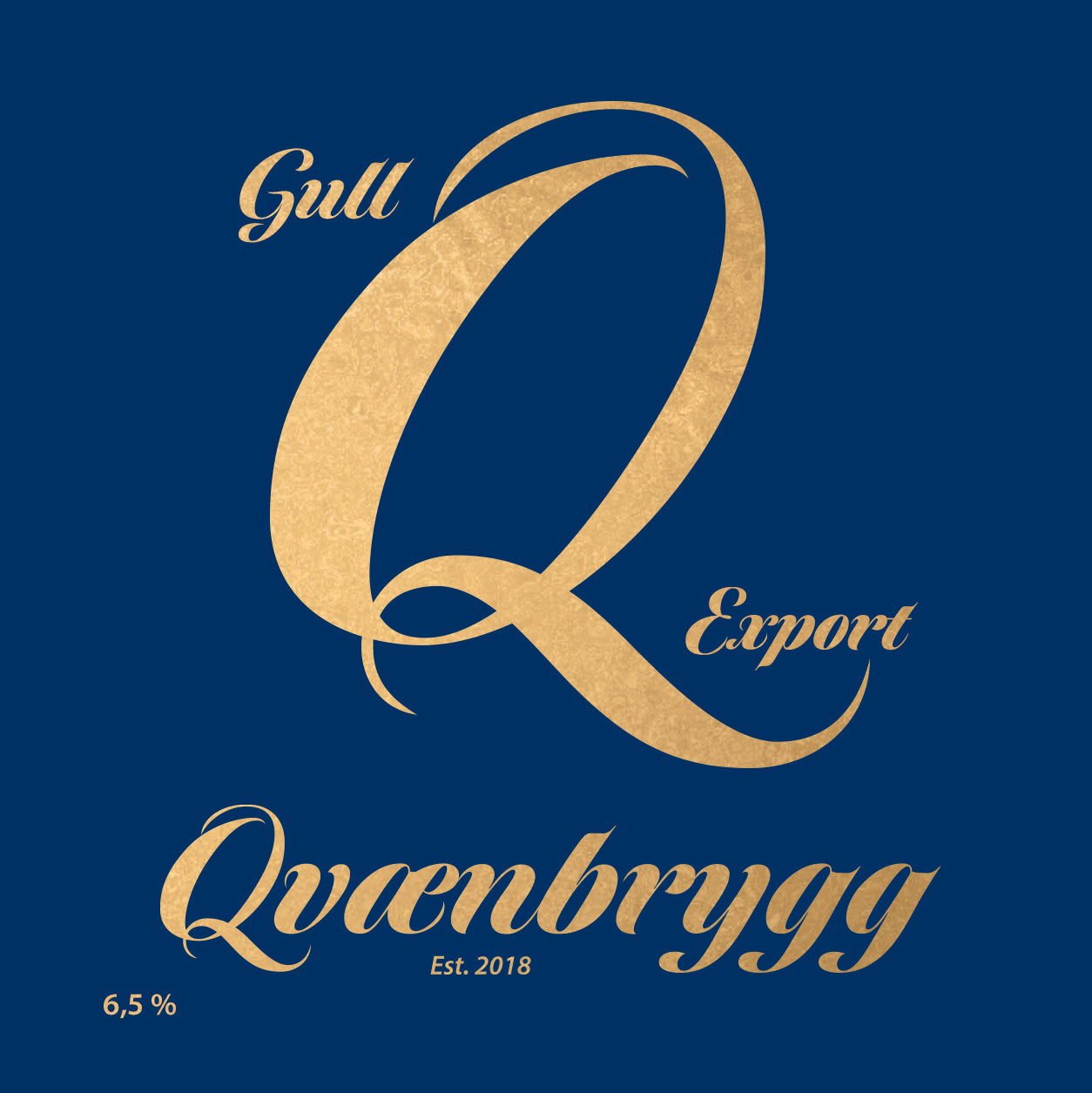 Qvænbrygg Label Gull Q Dortmunder Export