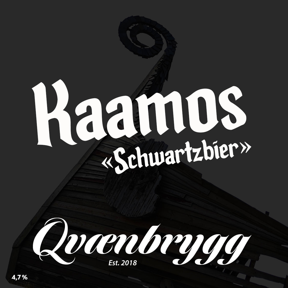 Qvænbrygg Label Kaamos Schwartzbier