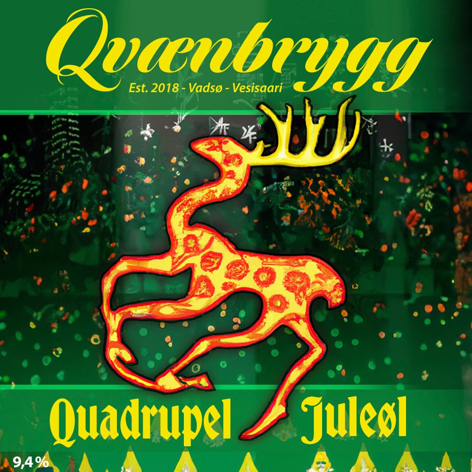 Qvænbrygg Label Quadrupel Juleøl